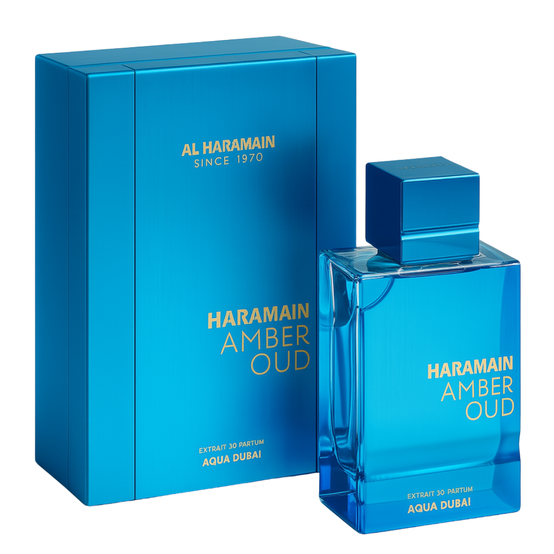 Amber Oud Aqua Dubai - Al Haramain - Perfume Unissex - Extrait de Parfum (Decant)